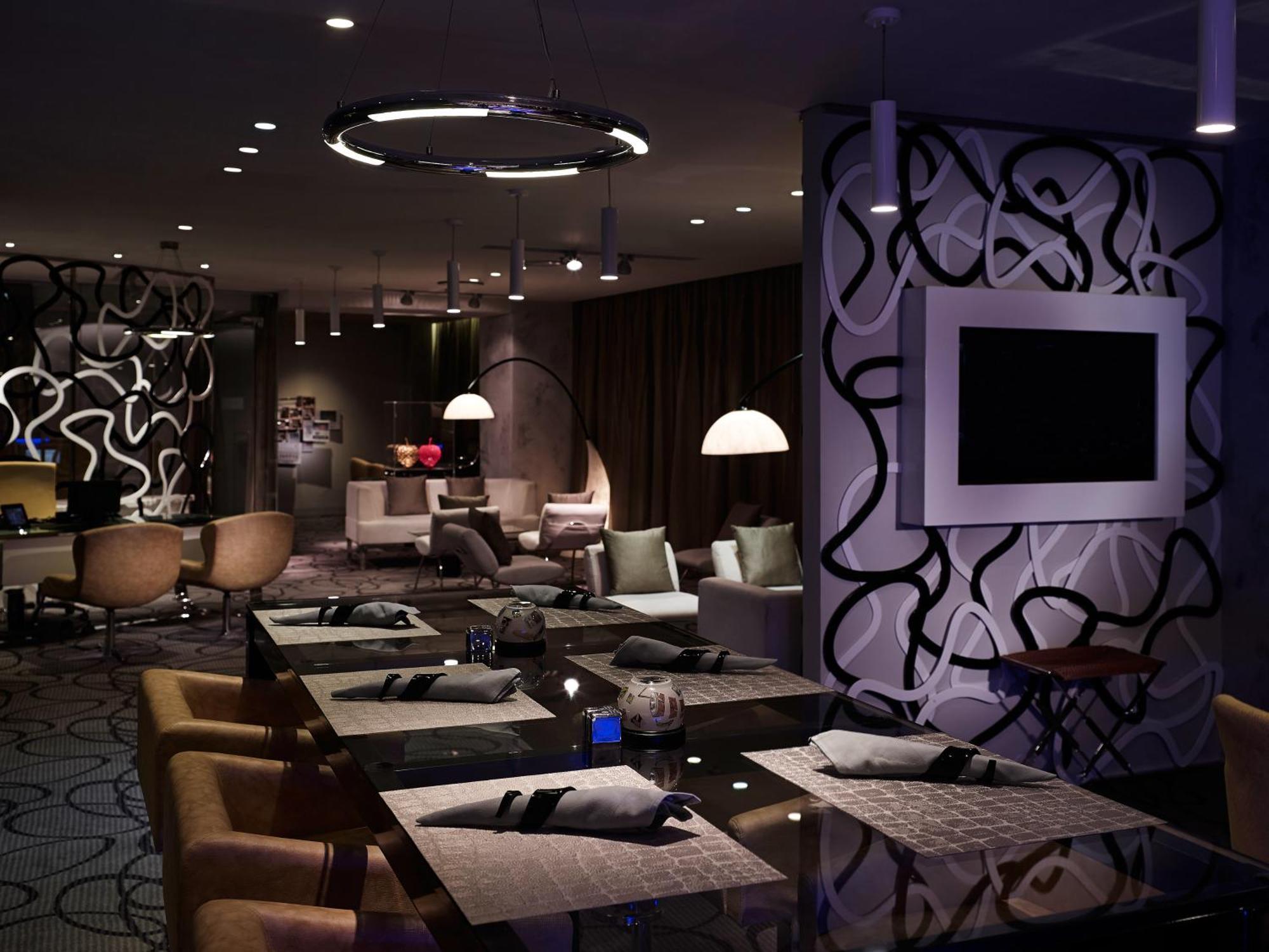 Pullman Jakarta Central Park Jacarta Exterior foto 3D rendering of a restaurant interior